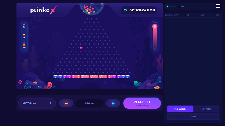 1xBit Plinko Oyunu Oynama Adımları